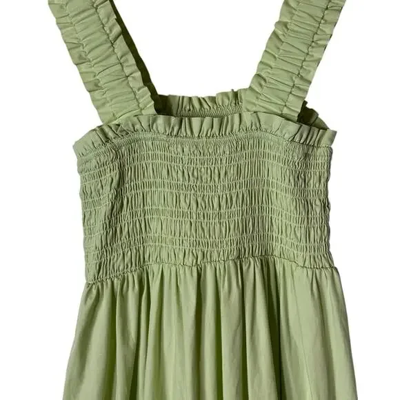 Abercrombie & Fitch Green Smocked Bodice Easy Maxi Dress - Picture 5 of 8